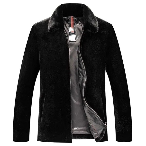 Новинка 2021, модная мужская куртка, пальто, зимняя теплая Повседневная короткая куртка, мужские золотые норковые куртки, Меховая куртка, черн...