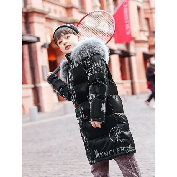 Зимняя хлопковая куртка для мальчиков 2023, камуфляжная утепленная длинная детская верхняя одежда, пальто, зимняя парка для мальчиков-подрос...
