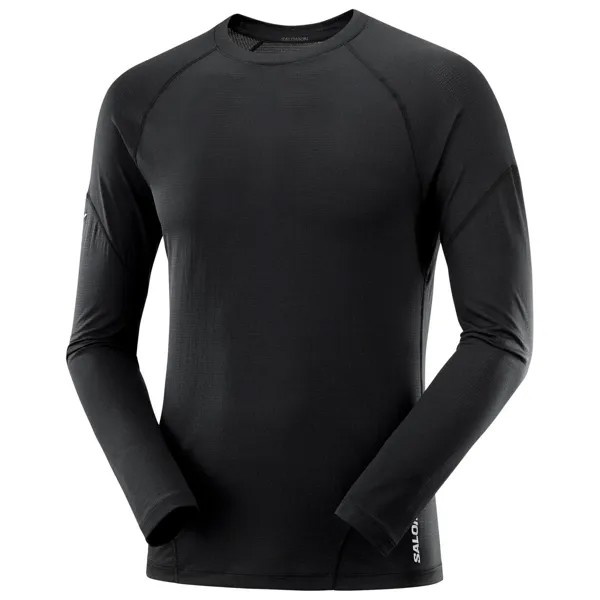 Беговая рубашка Salomon Cross Run L/S Tee, цвет Deep Black