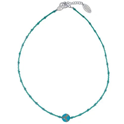 Колье Lanzerotti, Atlantide, с агатом и кристаллом, LZ-23.03-107 бирюзовый