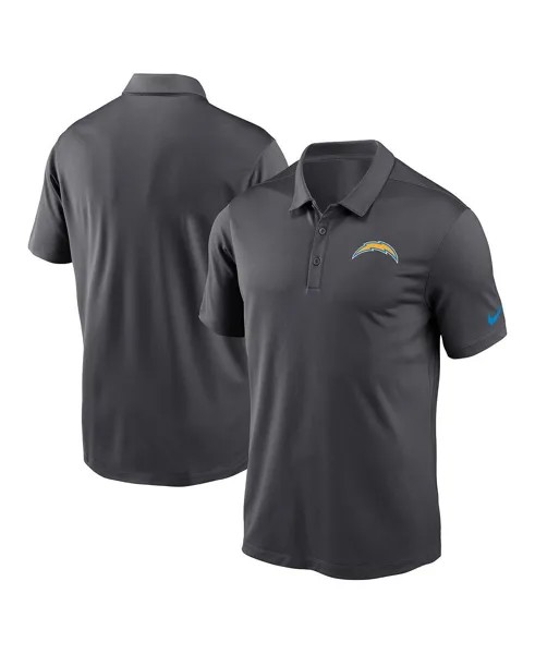 Мужская антрацитовая рубашка-поло с логотипом команды Los Angeles Chargers Franchise Team Nike