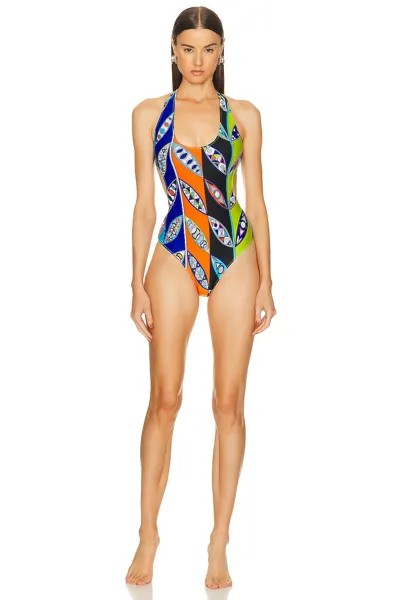 Купальник Emilio Pucci One Piece, цвет Turchese & Viola