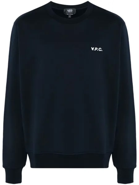 A.P.C. толстовка с логотипом в виде флока, синий