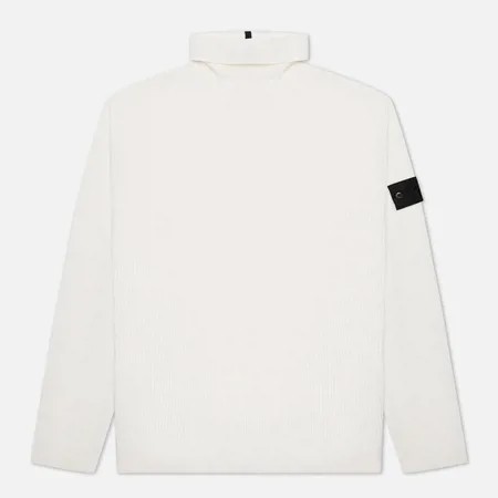 Мужской свитер Stone Island Shadow Project Classic Collar High Neck Regular Fit, цвет белый, размер L