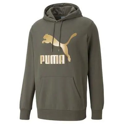 Пуловер с капюшоном и логотипом Puma Classics, мужская повседневная верхняя одежда, размер M, 530085-44