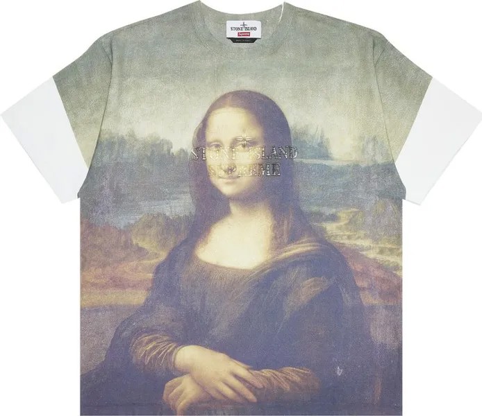 Футболка Supreme x Stone Island Short-Sleeve Top 'Mona Lisa', разноцветный