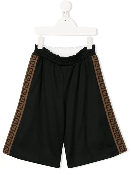 Fendi Kids спортивные шорты с логотипом