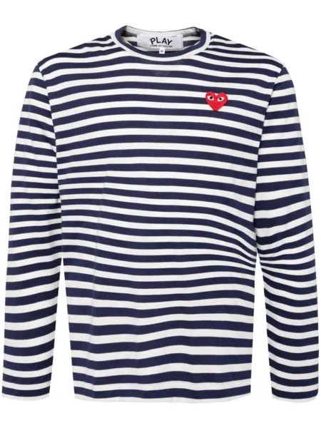 Comme Des Garçons Play футболка в полоску, синий