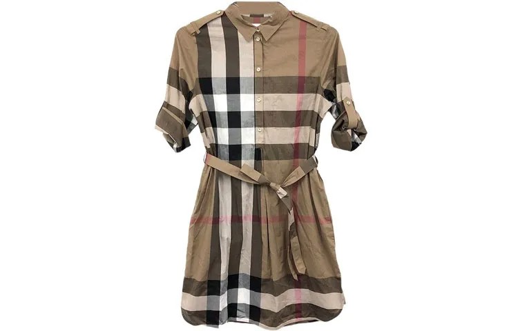 Burberry Женские шорты-платье с рукавами, цвет Brown