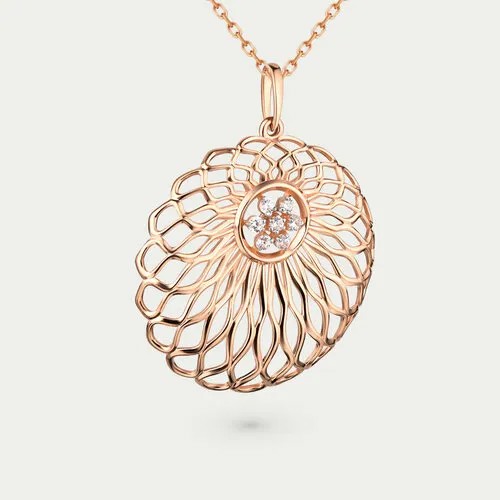 Подвеска GOLD CENTER, золото, 585 проба, фианит