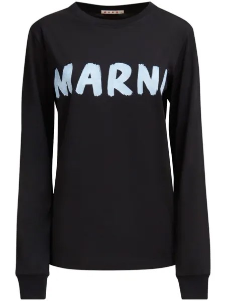 Marni толстовка с логотипом, черный
