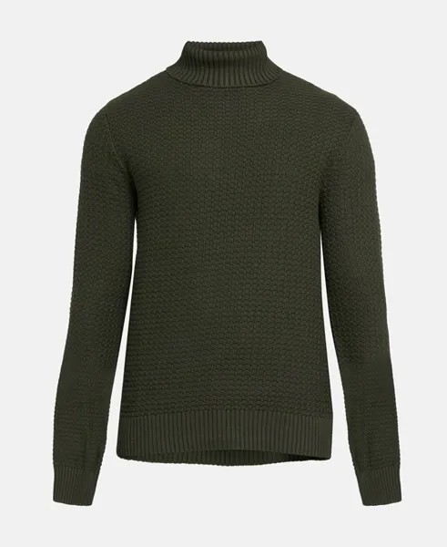 Трикотажный пуловер органик Selected Homme, хаки
