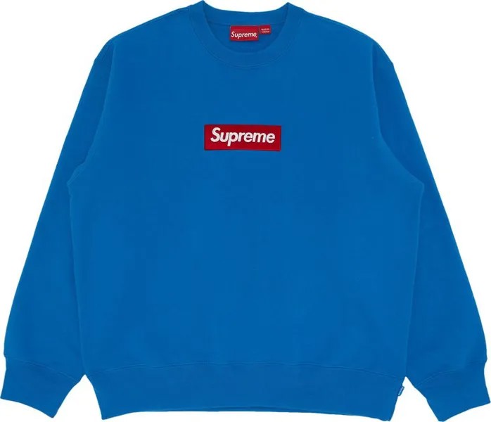 Толстовка Supreme Box Logo Crewneck 'Blue', синий