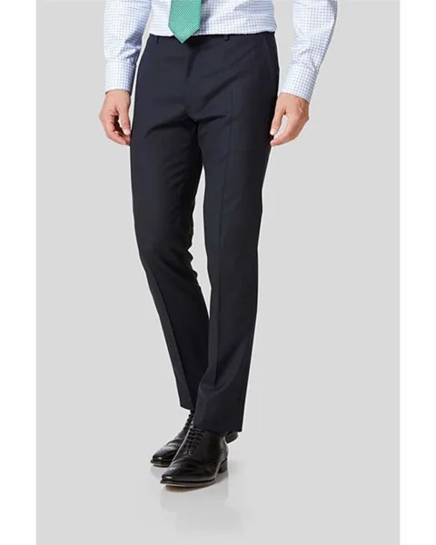 Деловой костюм Charles Tyrwhitt сверхоблегающего кроя из полуночной шерсти мериноса, темно-синий