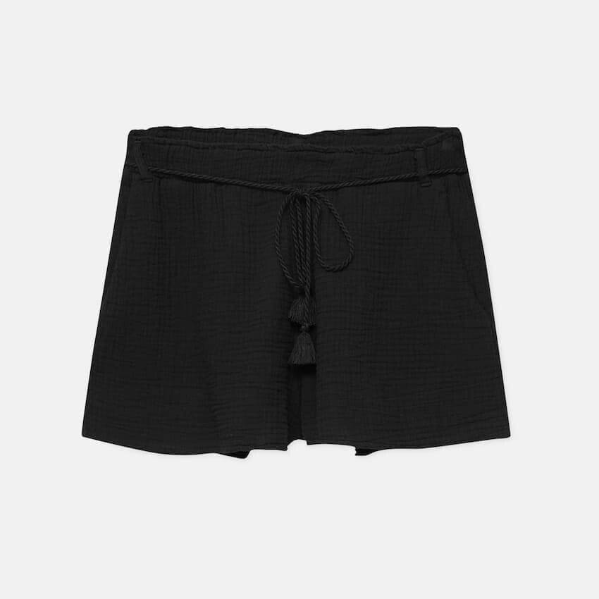 Шорты Pull&Bear Flowing Bermuda, черный