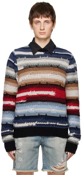 Разноцветный свитер в полоску с одеялом AMIRI