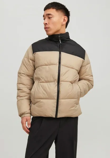 Куртка зимняя Jack & Jones JJETOBY PUFFER COLLAR SN, цвет crockery