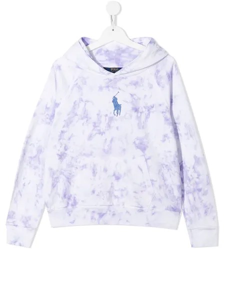 Ralph Lauren Kids худи с принтом тай-дай и вышитым логотипом