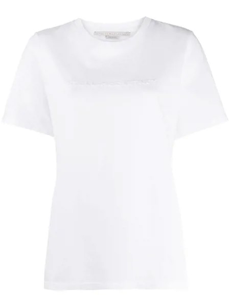 Stella McCartney футболка с тисненым логотипом