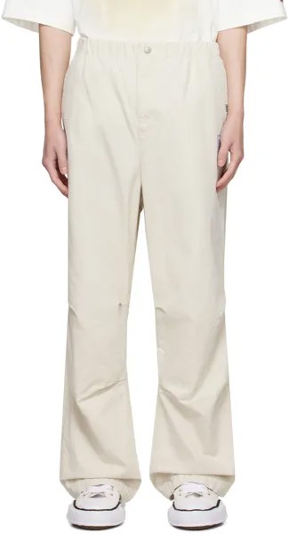 Бело-белые брюки с заправленными краями Miharayasuhiro