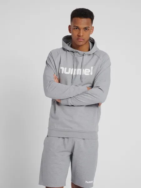 Толстовка Hummel Logo Hoodie Kapuzen Pullover HMLGO, серый