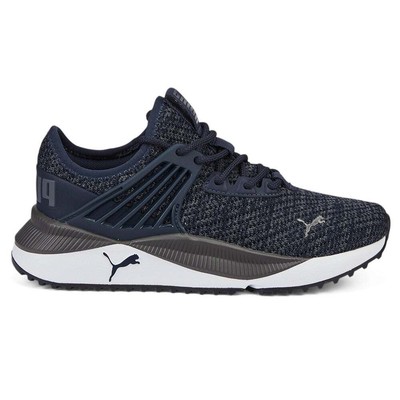 Puma Pacer Future Молодежные серые кроссовки двойной вязки на шнуровке для мальчиков Повседневная обувь 385