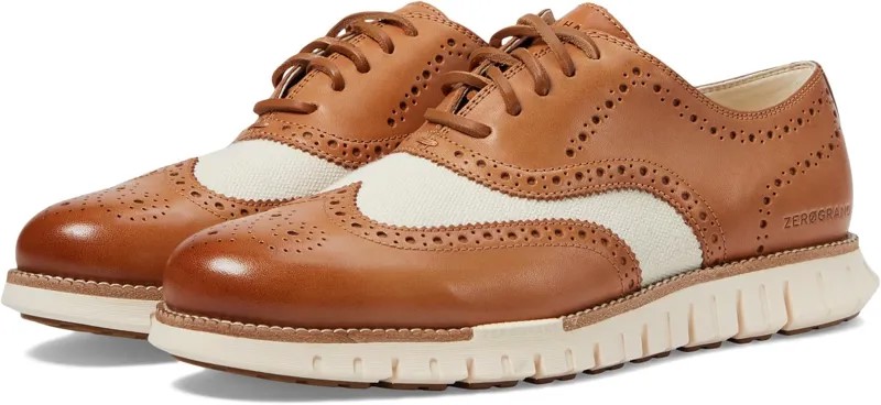 Оксфорды Cole Haan Zerogrand Remastered Wingtip Oxford Lined, цвет Pecan/Hemp/Ivory