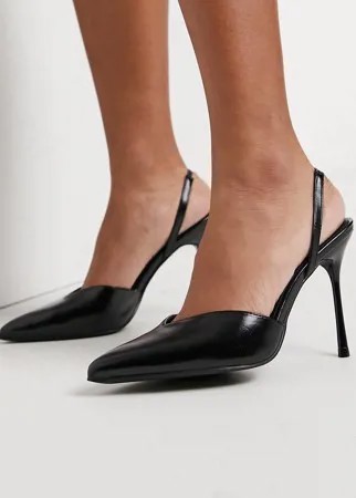 Черные туфли на каблуке с вырезом сердечком RAID Rexel-Черный цвет