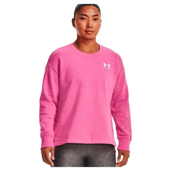 Толстовка Under Armour Rival Fleece Oversize, розовый