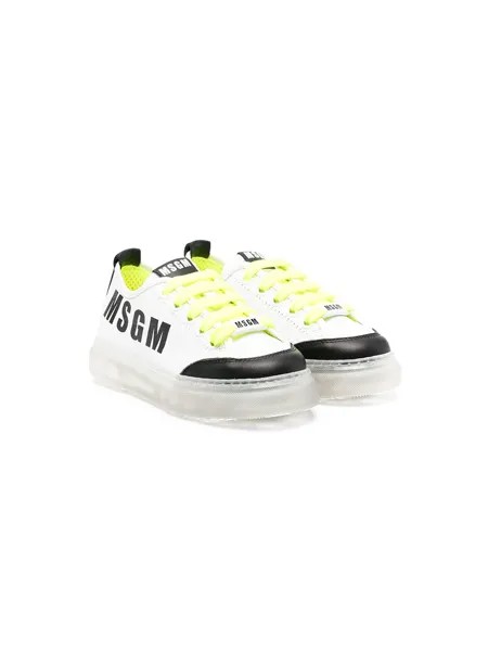 MSGM Kids кроссовки на прозрачной подошве