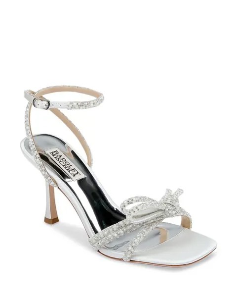 Женские босоножки на высоком каблуке Effie с ремешком на щиколотке Badgley Mischka, цвет White