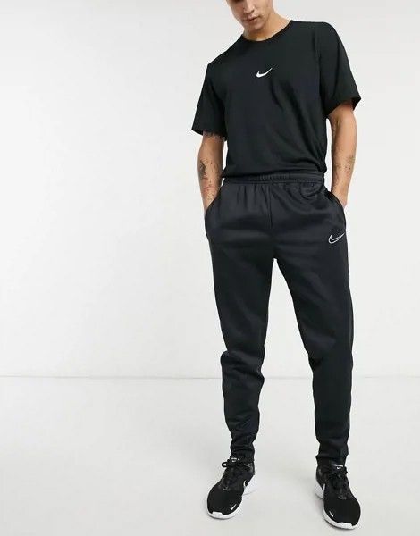 Черные брюки с манжетами Nike Soccer Academy Therma-Черный цвет
