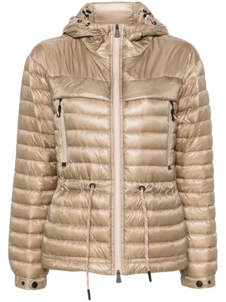 Moncler Grenoble пуховик Eibing с капюшоном, нейтральный цвет