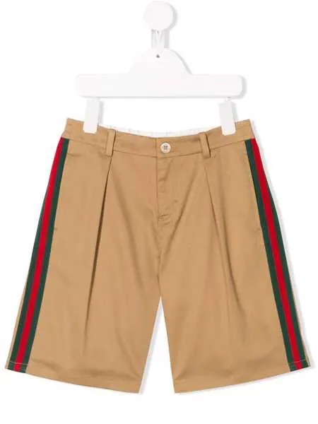 Gucci Kids шорты Web в полоску