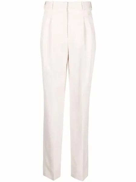 Stella McCartney брюки Lara строгого кроя, нейтральный цвет