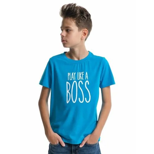 Футболка Mini Maxi, размер 128, бирюзовый