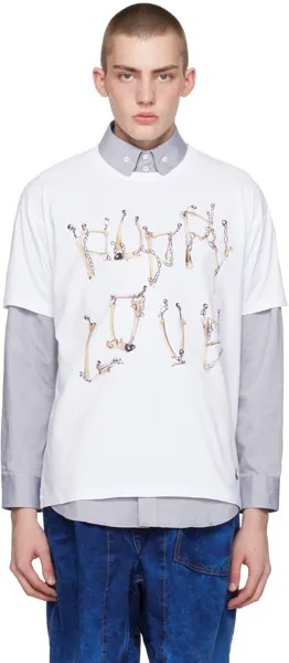 Белая футболка Bones 'N Chain' Vivienne Westwood