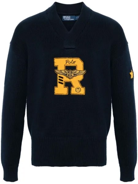 Джемпер с V-образным вырезом Polo Ralph Lauren, синий
