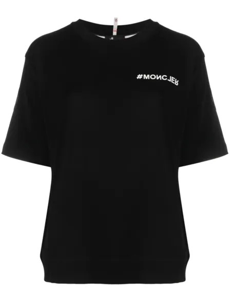 Moncler Grenoble футболка Mountain с логотипом, черный