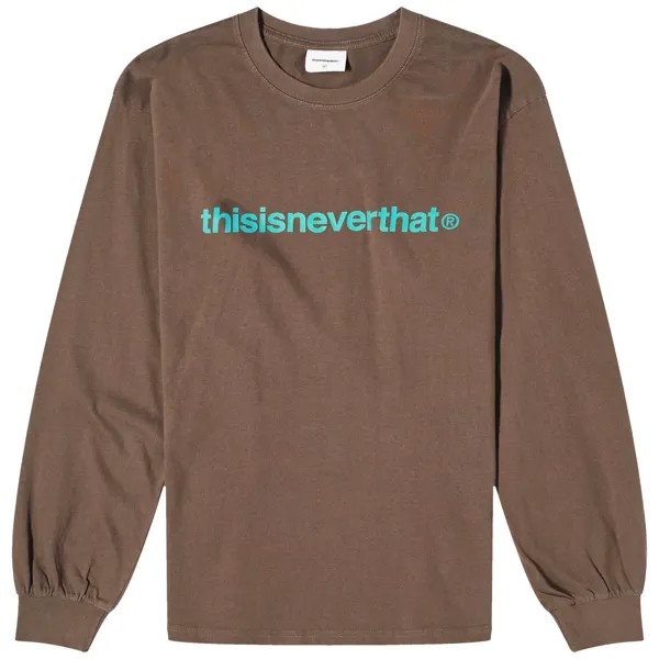 Лонгслив Thisisneverthat T-Logo, коричневый