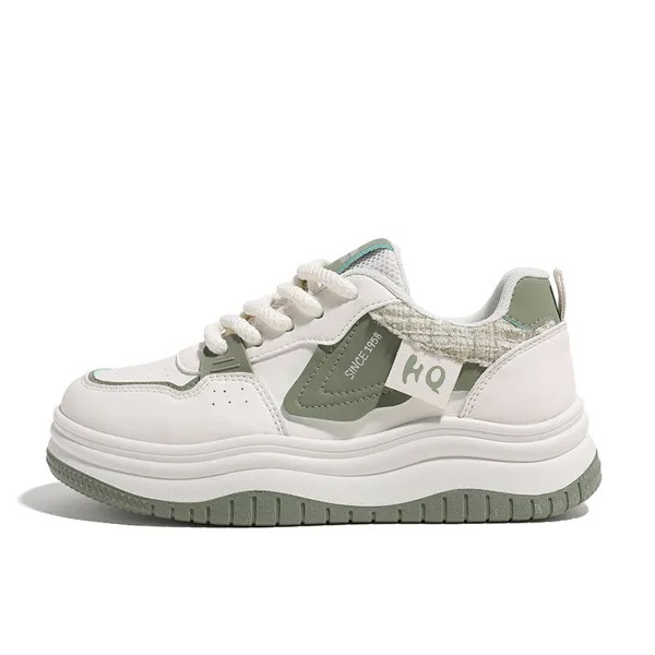 Кроссовки HUANQIU Skateboarding Shoes Women's Low-top, бежевый/черный