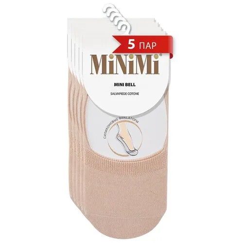 Подследники MiNiMi, 5 пар, размер 39-41, бежевый