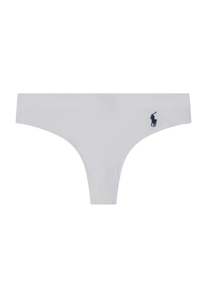 Хлопковые трусы Slub, с вышивкой логотипа, для женщин POLO RALPH LAUREN, цвет White Cloud