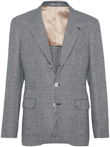 Brunello Cucinelli пиджак в ломаную клетку, черный