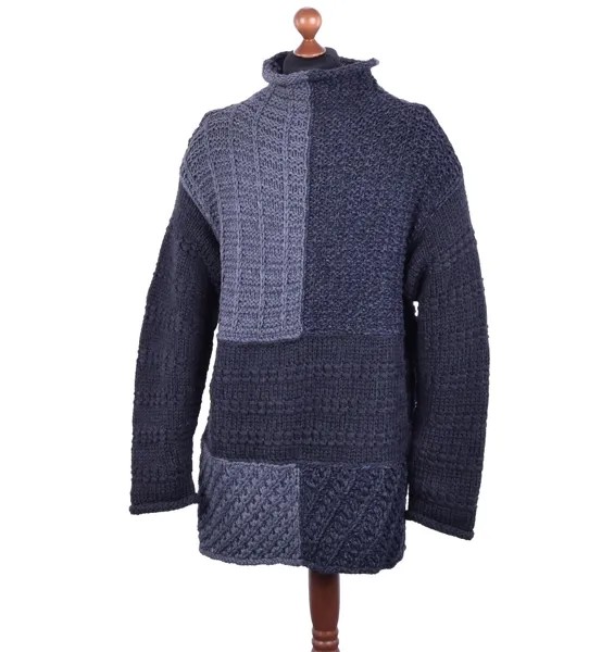 Dolce - Gabbana Oversize Длинный свитер в стиле Риттер-Стиль Черный Серый Свитер 04116