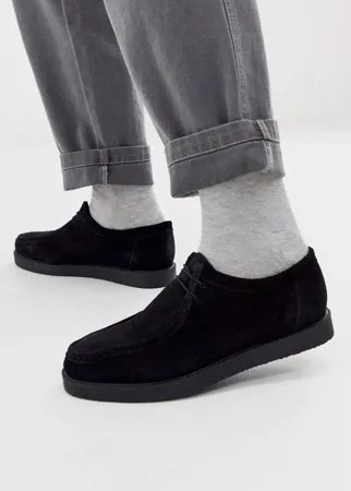 Черные туфли на шнуровке Topman-Черный