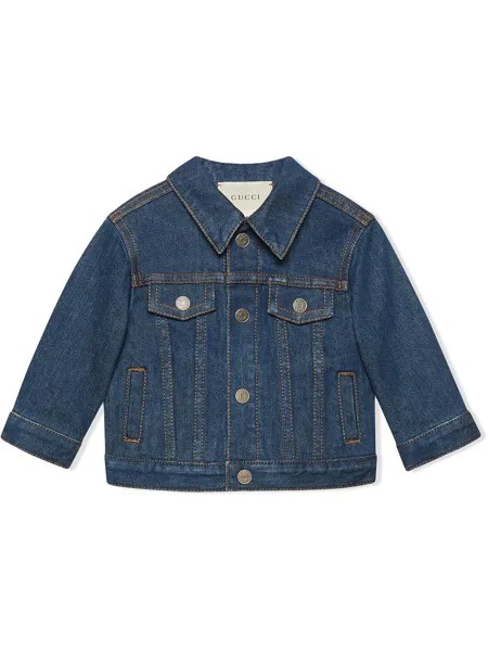 Gucci Kids джинсовая куртка с логотипом 'Gucci'