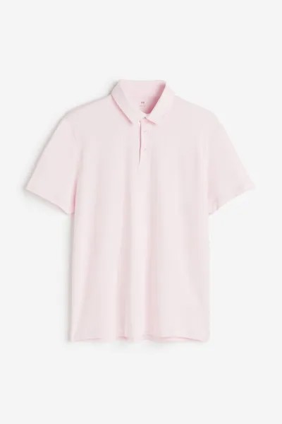 Рубашка-поло приталенного кроя H&M, розовый