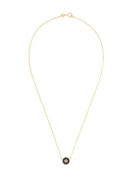 Tory Burch logo-plaque pendant necklace