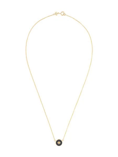 Tory Burch logo-plaque pendant necklace
